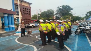Personel Satlantas Polres Tegal BKO Amankan Kunjungan Presiden di Batang
