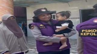 Tim Trauma Healing Polda Jateng Dampingi 243 Warga Terdampak Gempa di Manggarai Barat