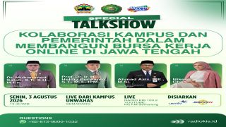 Talkshow "Kolaborasi Kampus dan Pemerintah dalam Membangun Bursa Kerja Online di Jawa Tengah" 