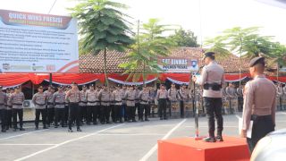 Polres Tegal Gelar Apel Antisipasi Kontinjensi dan Latihan Penanggulangan Massa