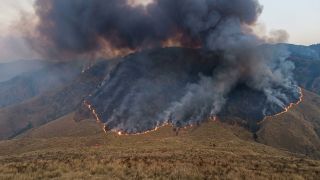 Bromo Kembali Membara, Api Melahap Sabana Pengol Dekat Bukit Teletubbies