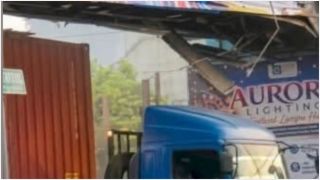 Truk Kontainer Perusak Gapura di Puri Anjasmoro Semarang Akhinya Diamankan Polisi