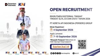 KAI Buka Lowongan Kerja 2026, Lulusan SMA hingga S1 Dicari! Ini Formasi dan Syaratnya