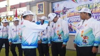 Bupati Tegal Lepas 81 Personel Kontingen Porprov Jateng, Target 20 Besar
